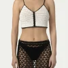 PARAMIDONNA AYVI TOP BLACK AND WHITE> Dresses & Shirts | Crochet