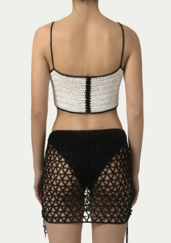 PARAMIDONNA AYVI TOP BLACK AND WHITE> Dresses & Shirts | Crochet