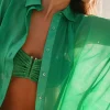 PARAMIDONNA BEACH KIMONO MARINA EMERALD> Dresses & Shirts | Beachwear
