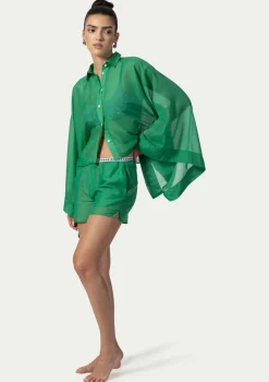 PARAMIDONNA BEACH KIMONO MARINA EMERALD> Dresses & Shirts | Beachwear