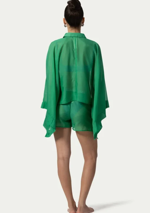 PARAMIDONNA BEACH KIMONO MARINA EMERALD> Dresses & Shirts | Beachwear