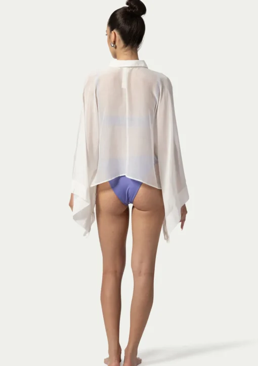 PARAMIDONNA BEACH KIMONO MARINA WHITE> Dresses & Shirts | Beachwear
