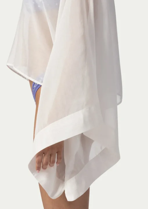 PARAMIDONNA BEACH KIMONO MARINA WHITE> Dresses & Shirts | Beachwear