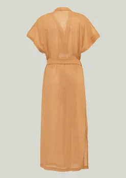 PARAMIDONNA Beach long cover up ARIA CARAMEL> Dresses & Shirts | Beachwear