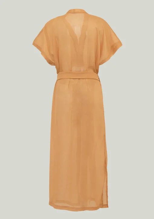 PARAMIDONNA Beach long cover up ARIA CARAMEL> Dresses & Shirts | Beachwear