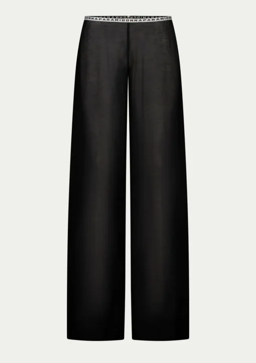 PARAMIDONNA BEACH PANTS TESSA BLACK> Trousers And Skirts | Beachwear