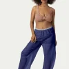 PARAMIDONNA BEACH PANTS TESSA NAVY BLUE> Trousers And Skirts | Beachwear