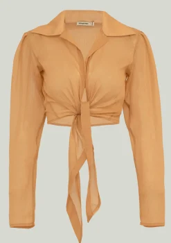 PARAMIDONNA Beach shirt ARIA CARAMEL> Dresses & Shirts | Beachwear