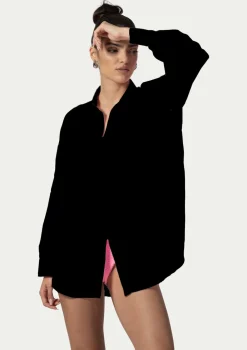 PARAMIDONNA BEACH SHIRT JADE BLACK> Dresses & Shirts | Beachwear