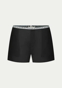 PARAMIDONNA BEACH SHORTS TESSA BLACK> Trousers And Skirts | Beachwear