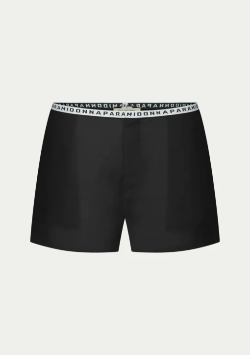 PARAMIDONNA BEACH SHORTS TESSA BLACK> Trousers And Skirts | Beachwear