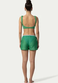 PARAMIDONNA BEACH SHORTS TESSA EMERALD> Trousers And Skirts | Beachwear