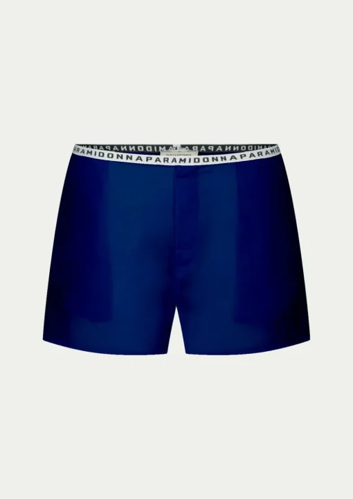 PARAMIDONNA BEACH SHORTS TESSA NAVY BLUE> Trousers And Skirts | Beachwear
