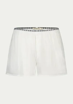 PARAMIDONNA BEACH SHORTS TESSA WHITE> Trousers And Skirts | Beachwear
