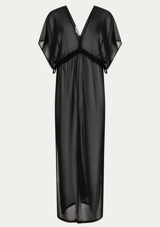 PARAMIDONNA Beach tunic FIANA BLACK> Dresses & Shirts | Beachwear