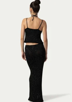 PARAMIDONNA CROCHET BRUNA SKIRT BLACK> Trousers And Skirts | Crochet