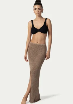PARAMIDONNA CROCHET BRUNA SKIRT CAPPUCHINO> Trousers And Skirts | Crochet