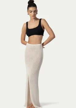 PARAMIDONNA CROCHET BRUNA SKIRT WHITE> Trousers And Skirts | Crochet