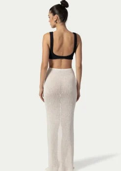PARAMIDONNA CROCHET BRUNA SKIRT WHITE> Trousers And Skirts | Crochet