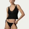 PARAMIDONNA CROCHET TOP BRUNA BLACK> Dresses & Shirts | Crochet
