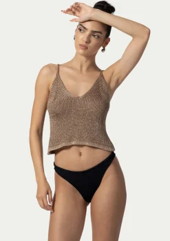 PARAMIDONNA CROCHET TOP BRUNA CAPPUCHINO> Dresses & Shirts | Crochet