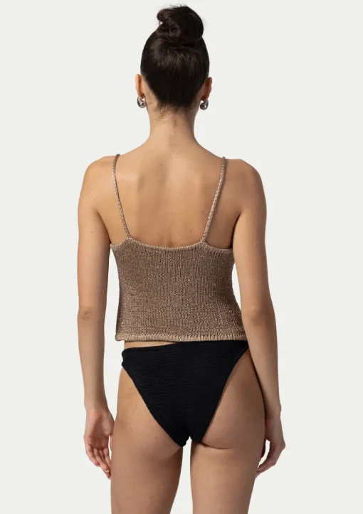 PARAMIDONNA CROCHET TOP BRUNA CAPPUCHINO> Dresses & Shirts | Crochet