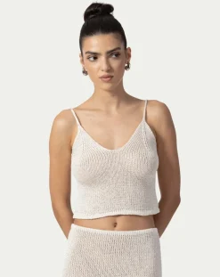 PARAMIDONNA CROCHET TOP BRUNA WHITE> Dresses & Shirts | Crochet