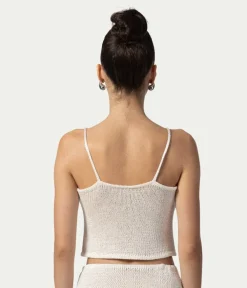 PARAMIDONNA CROCHET TOP BRUNA WHITE> Dresses & Shirts | Crochet