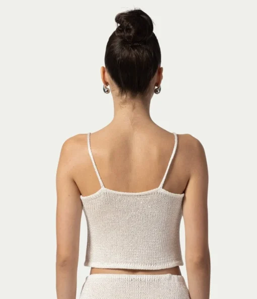 PARAMIDONNA CROCHET TOP BRUNA WHITE> Dresses & Shirts | Crochet