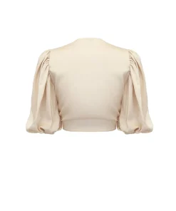 PARAMIDONNA CROP TOP CLEA IN SAND COLOR> Dresses & Shirts