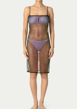 PARAMIDONNA CRYSTAL DRESS EVA BLACK> Dresses & Shirts
