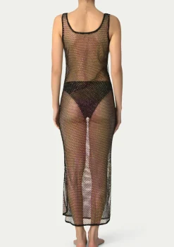 PARAMIDONNA CRYSTAL DRESS MAYA BLACK> Dresses & Shirts