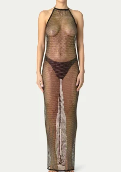 PARAMIDONNA CRYSTAL DRESS SALOME BLACK> Dresses & Shirts
