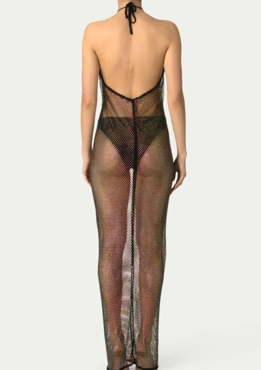 PARAMIDONNA CRYSTAL DRESS SALOME BLACK> Dresses & Shirts