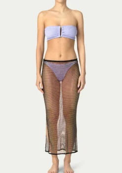 PARAMIDONNA Crystal Skirt Grace Black> Trousers And Skirts