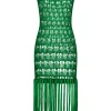 PARAMIDONNA DAHLIA DRESS EMERALD GREEN> Crochet | Beachwear