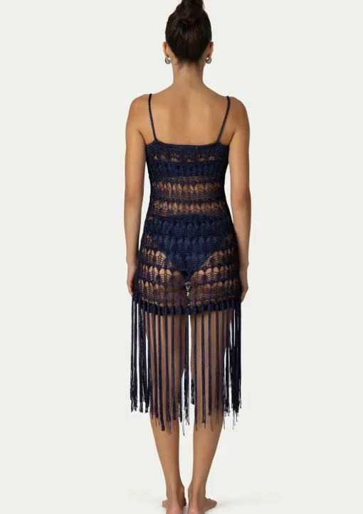 PARAMIDONNA DAHLIA DRESS NAVY BLUE> Dresses & Shirts | Crochet