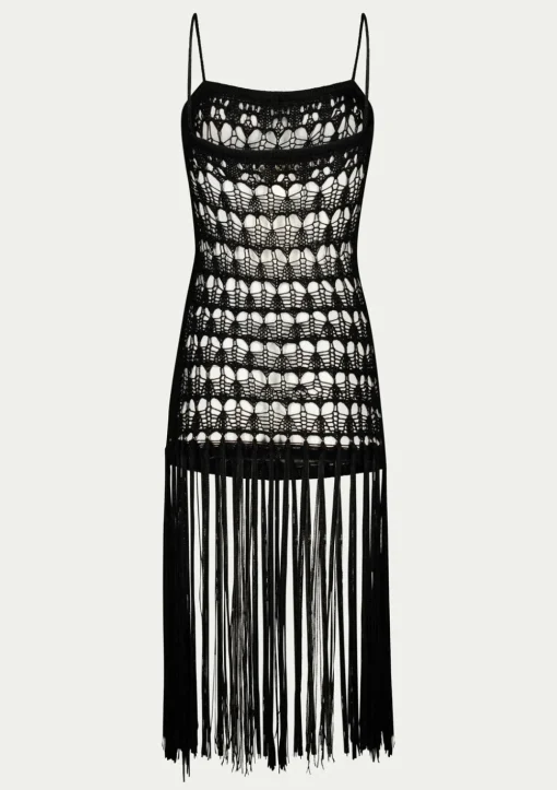 PARAMIDONNA DAHLIA DRESS NAVY BLUE> Dresses & Shirts | Crochet