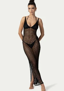 PARAMIDONNA GIGI DRESS BLACK> Dresses & Shirts | Crochet