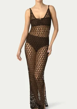 PARAMIDONNA GIGI DRESS CHOCO> Dresses & Shirts | Crochet