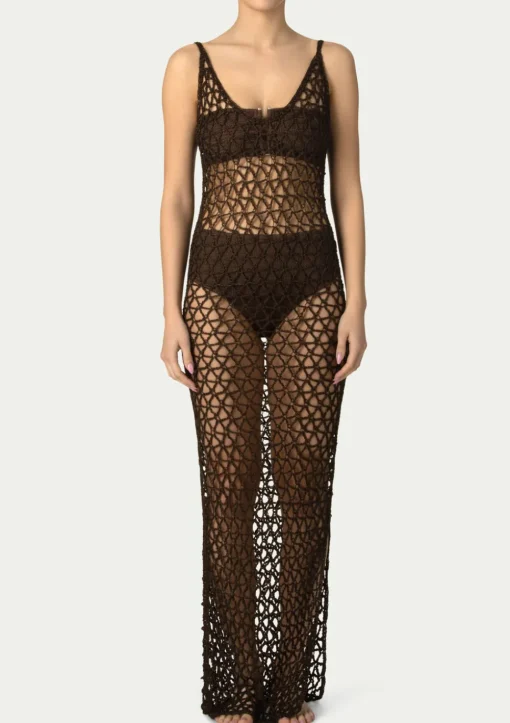 PARAMIDONNA GIGI DRESS CHOCO> Dresses & Shirts | Crochet