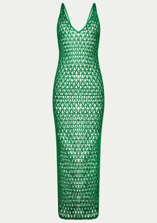 PARAMIDONNA GIGI DRESS EMERALD> Dresses & Shirts | Crochet