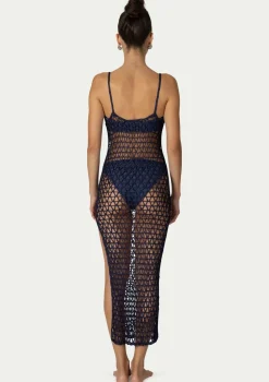 PARAMIDONNA GIGI DRESS NAVY BLUE> Dresses & Shirts | Crochet