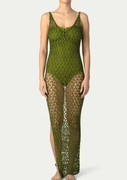 PARAMIDONNA GIGI DRESS OLIVE> Dresses & Shirts | Crochet
