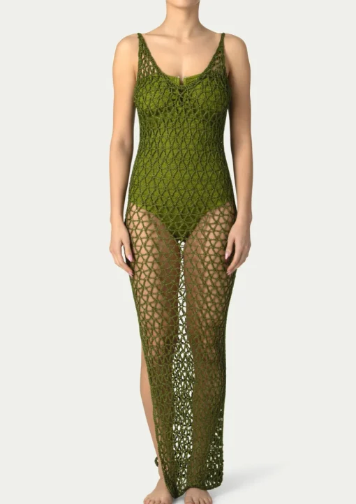 PARAMIDONNA GIGI DRESS OLIVE> Dresses & Shirts | Crochet