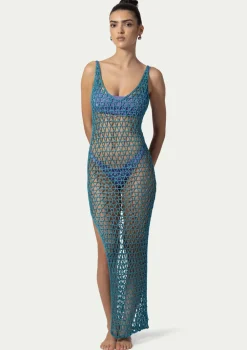 PARAMIDONNA GIGI DRESS TURQUOISE BLUE> Dresses & Shirts | Crochet