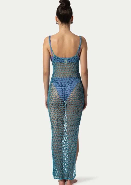PARAMIDONNA GIGI DRESS TURQUOISE BLUE> Dresses & Shirts | Crochet