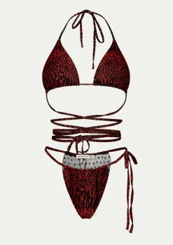 PARAMIDONNA KOURTNEY RED LEOPARD> Swimwear