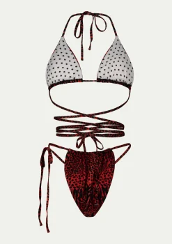PARAMIDONNA KOURTNEY RED LEOPARD> Swimwear