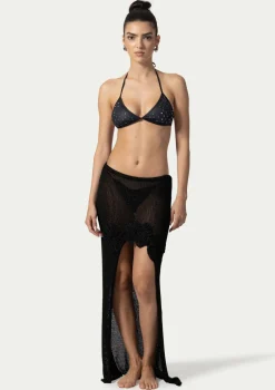 PARAMIDONNA LEO SKIRT BLACK> Trousers And Skirts | Crochet